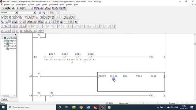 D18 | PLC | Stepper Motor Control
