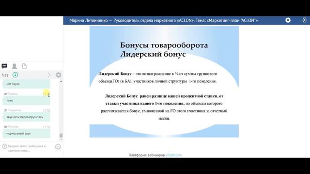 Марина Литвиненко Маркетинг план САД Aclon