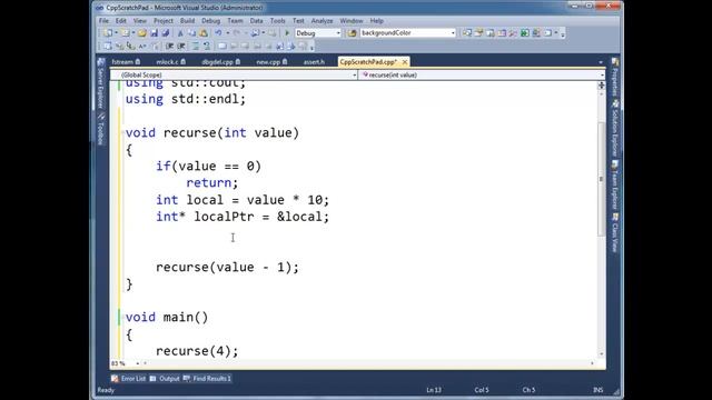 C++ Stack Frames