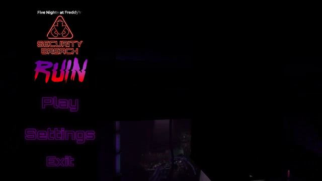 FNAF SB RUIN REMAKE MENU FAN CONCEPT