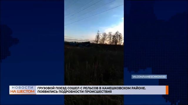 Грузовой поезд сошел с рельсов в Камешковском районе. Появились подробности происшествия