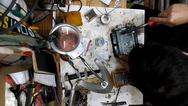 reparación ecu EMS 3134 MOTOR K4M RENAULT KANGOO. Cambio transistores igbt v3040s drivers bobinas