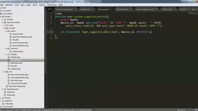 WordPress Movie Rating Plugin Development From Scratch - PART 16 - Set Transient