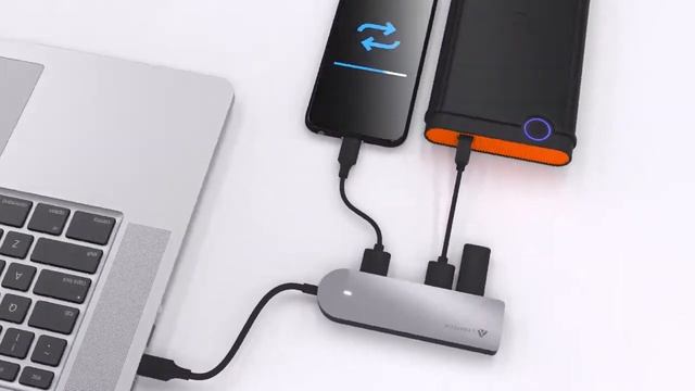 Разветвитель Type-C USB 3.0 Hub Lyambda Slim LC-113 Gray