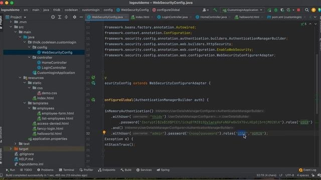 Spring Security Login Logout Authorization