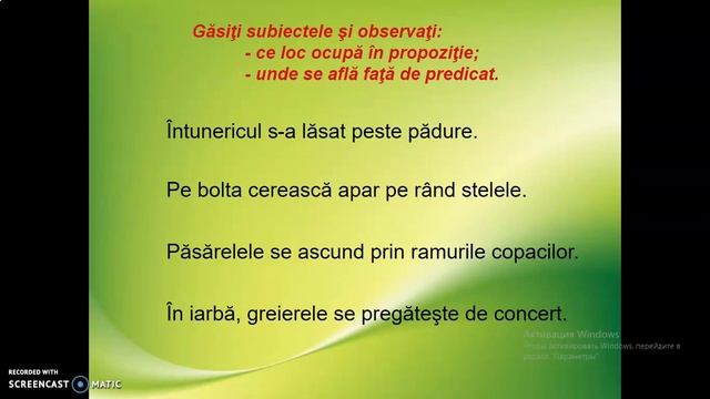 Limba română Subiectul