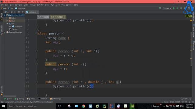 Java Object Oriented Programming 34 -  Overloaded Constructor in Java
