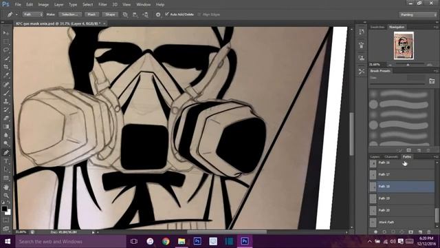 Graffiti KFC Logo Sticker Design - Speed Drawing Photoshop