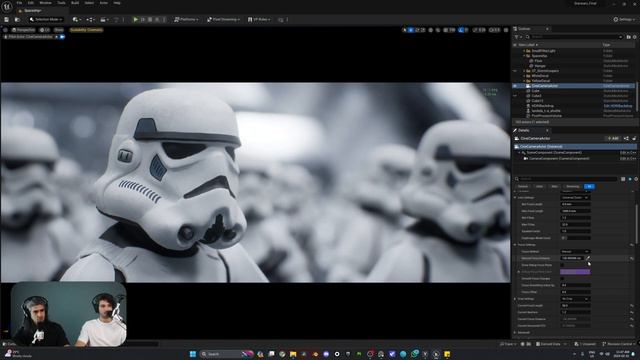 Unreal Engine 5 Beginner Tutorial Part 16 _ Cameras, Rig Rail, and Crane