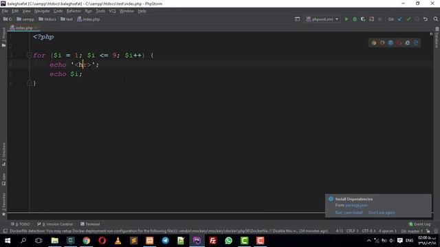 for in php