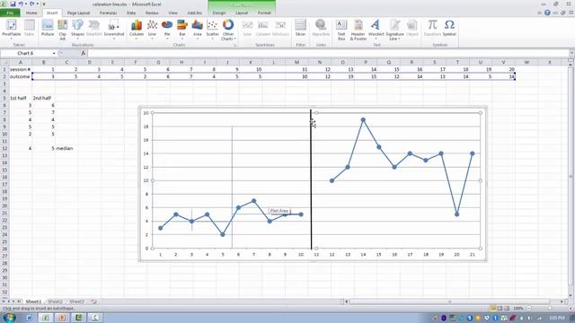 How to Use Excel-Analyzing Single Subject Design Data-Celeration Line and 2 SD Band