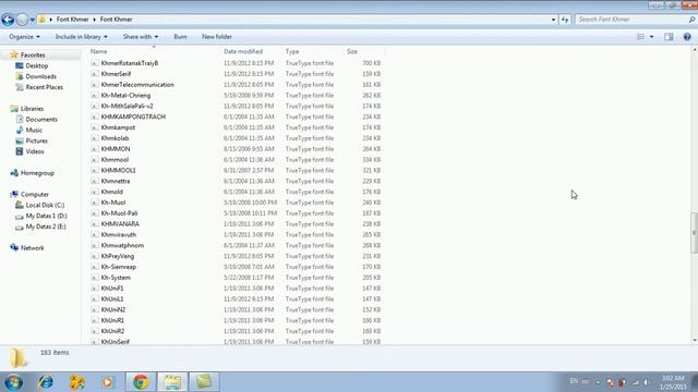 How to install Khmer Unicode Font