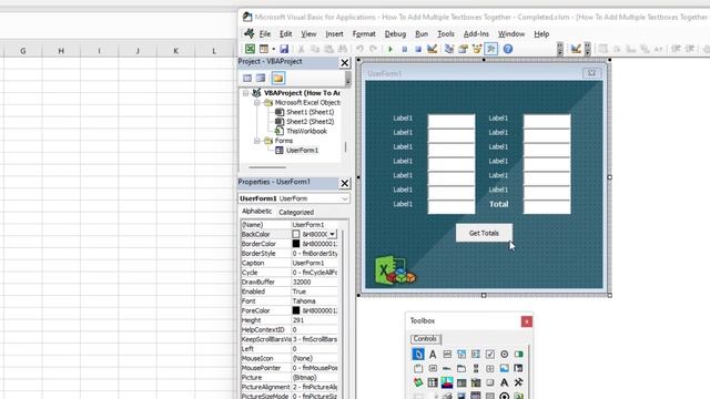 How To Add Multiple Textboxes Together on a Userform (SUM, AVERAGE, etc)