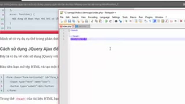 Sử dụng jQuery Ajax để tải dữ liệu không cần tải lại trang