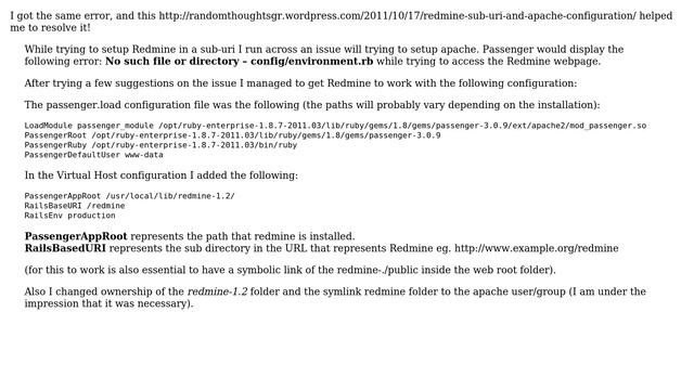 DevOps & SysAdmins: Rails app (Redmine) on Phusion Passenger (2 Solutions!!)