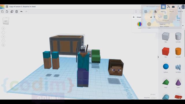 БОНУС#TINKERCAD 3D моделирование Урок 3.2 Начинаем сборку мобов