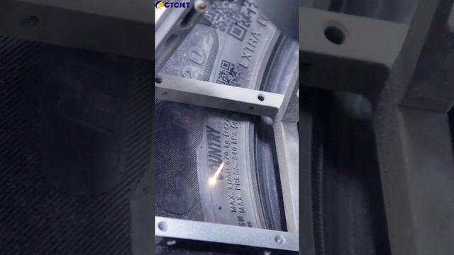 How to DIY mark company logo on tyre by CYCJET New Type M20 Handheld Laser Engraving Machine