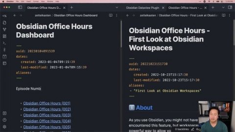 Obsidian Office Hours: First Look at Obsidian Workspaces