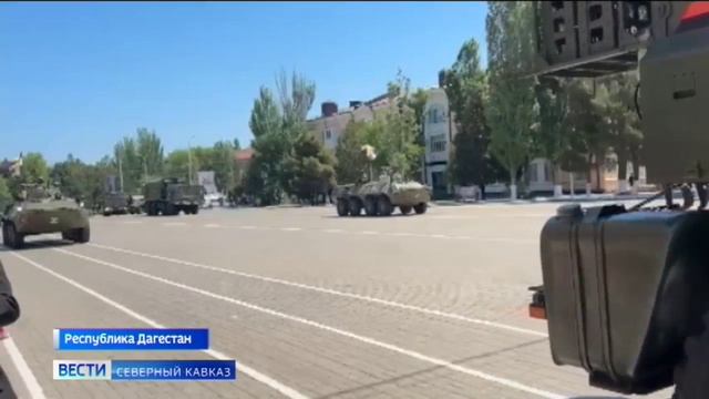 В Дагестане парад Победы прошел в Каспийске