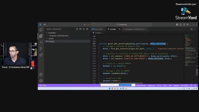Gerador de certificados Online com Chat GPT