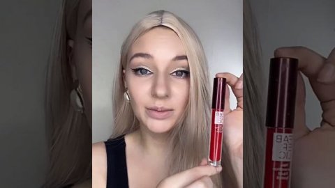 Красная помада,макияж красных губ