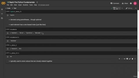 12. Containers II - Tuples