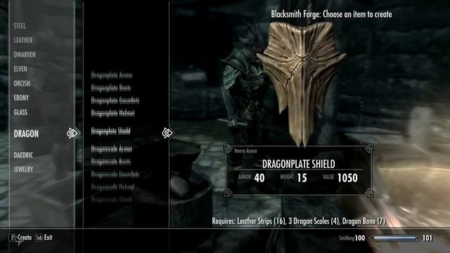 Skyrim Dragonscal Armor - Smithing Light Dragonscale Armor