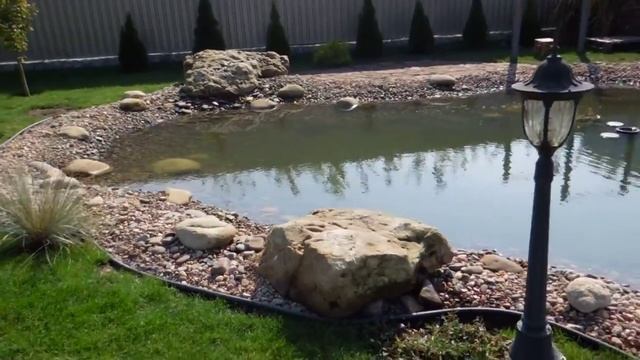 Декоративный водоем с пленки пейзажный стиль