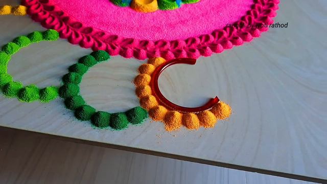 #1489 Diwali rangoli design    navratri rangoli designs   sand art   satisfying video