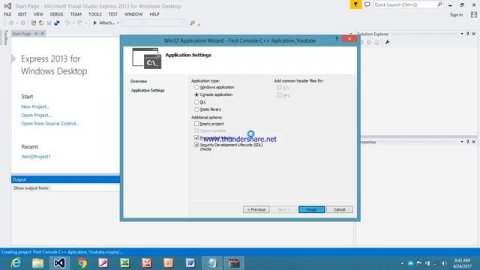 How to compile and run C++ in Visual Studio 2013 Express for Windows Desktop