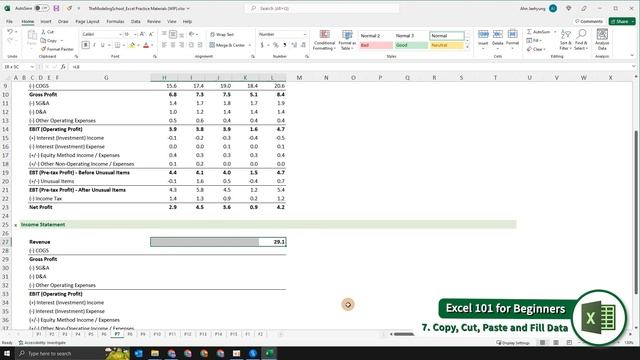 [Excel 101] 7. Copy, Cut, Paste and Fill Data (Copy vs Cut)