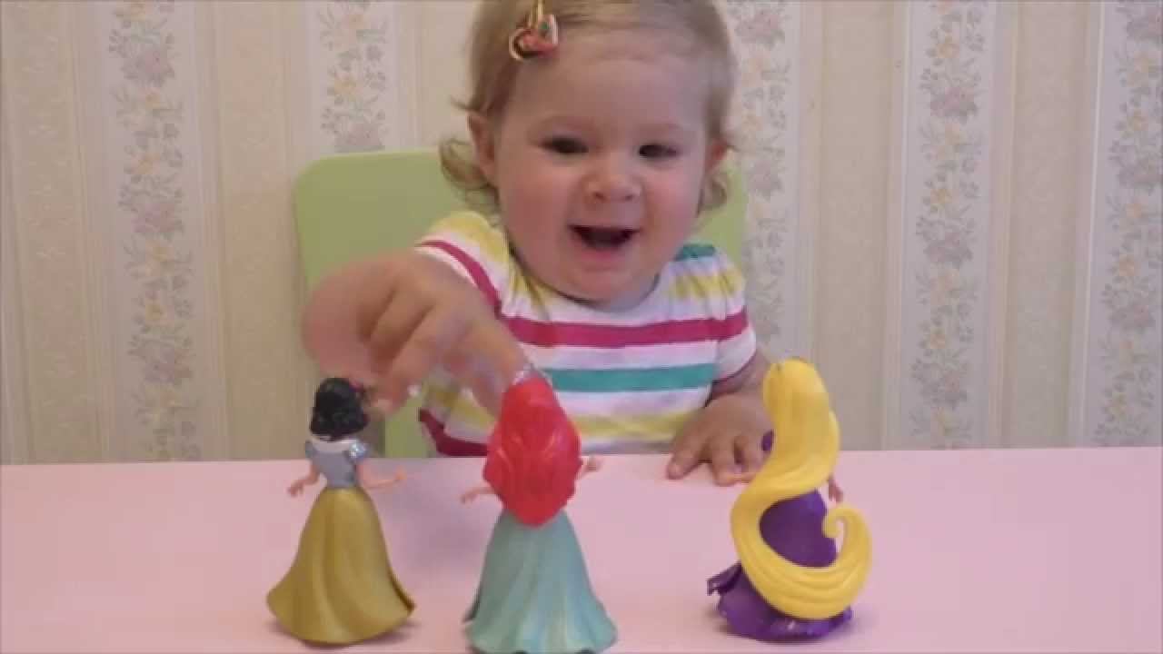 ✿ Disney Princess MagiClip Rapunzel, Ariel, Belle Snow Принцессы Диснея Ариель Рапунцель Белоснежка