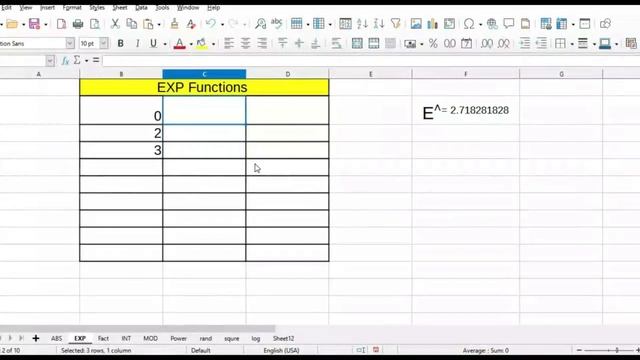 Libre Office Calc -EXP Function || CCC Course In Hindi || CCC Chapter 36 || APT Institute