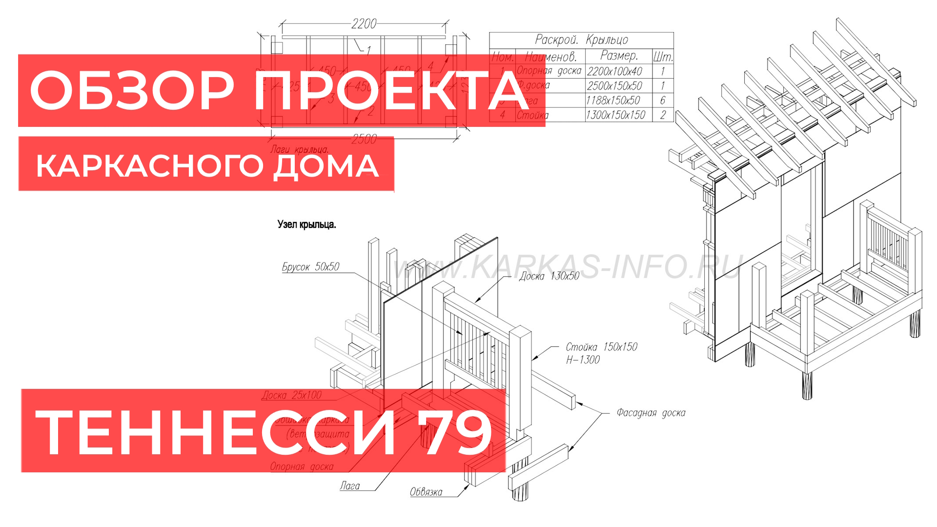 Краткий обзор проекта Каркасного Дома Теннесси 79