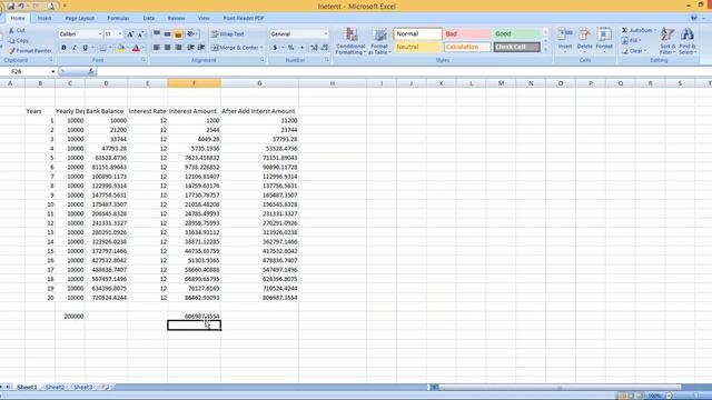 Interest Calculation In Microsoft Excel 2007|2010|2013|2016