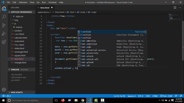 Beginner JavaScript Tutorial - Dynamic Date