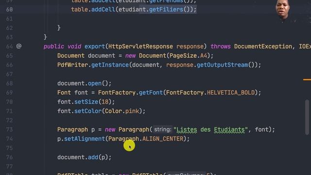 Générer un ficher pdf avec spring boot [Generate a pdf file with spring boot]
