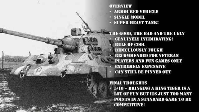 King Tiger Unit Review | Bolt Action!