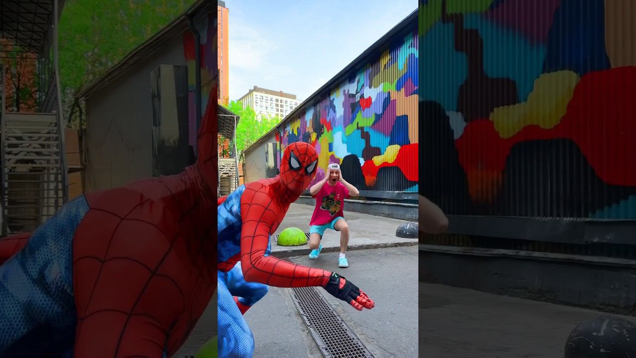 Spiderman surprised the dancer#shorts