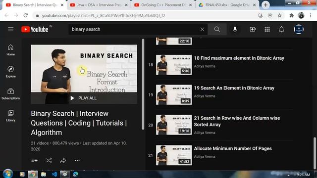Best Resources for Binary Search | Binary Search Interview Questions DSA Data structure & Algorithh