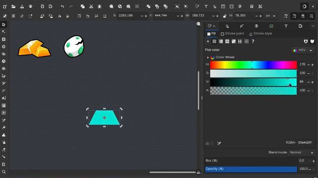 Create Game UI icons   Inkscape time-lapse