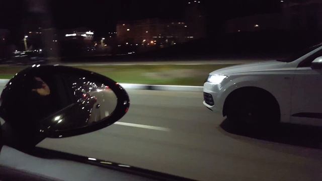 Заезд audi q7 4m 3.0tdi 340hp stage2 Eurocode vs Porsche Macan 340hp Stock