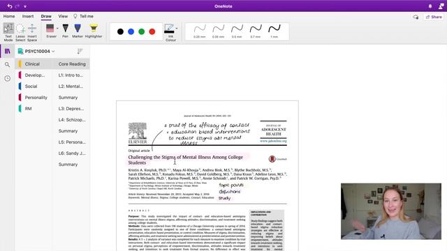 DIGITAL NOTE TAKING FOR ONLINE UNI | lectures + reading notes using OneNote