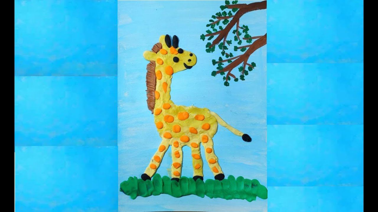 Cheerful giraffe craft for children
