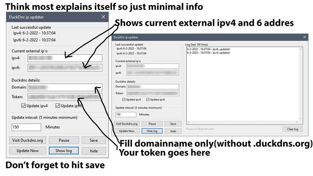 duckdns ipv4 and ipv6 updater for windows