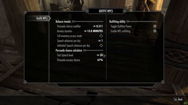 Outfit NPCs overview