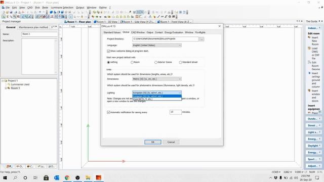 Dialux 4.13 Beginners - Part 01