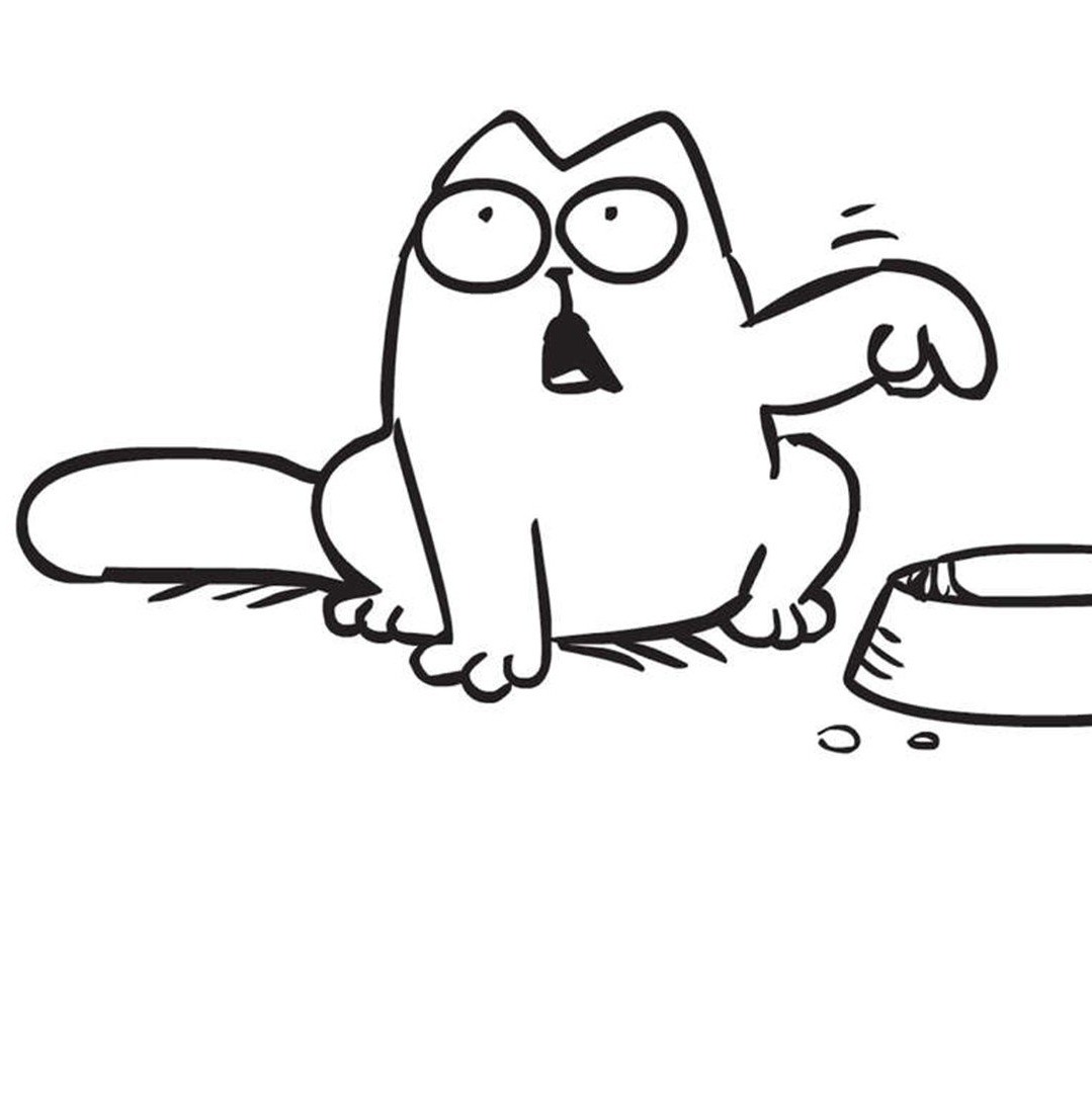 Смешные коты стикеры. Симонс Кэт. Кот Саймон. Картинки для срисовки котики. Маленькие рисунки для срисовки котики.