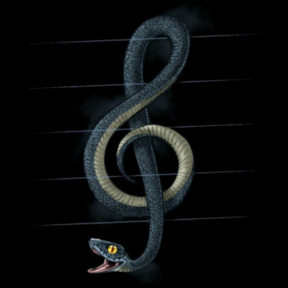 Скрипичный ключ в виде змеи