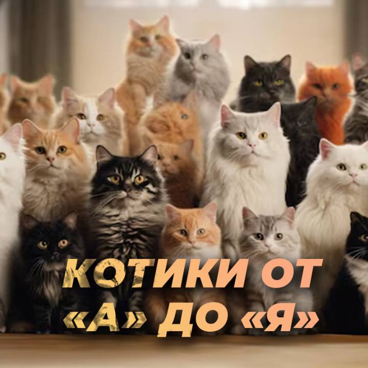 Иконка канала котики от "А" до "Я"